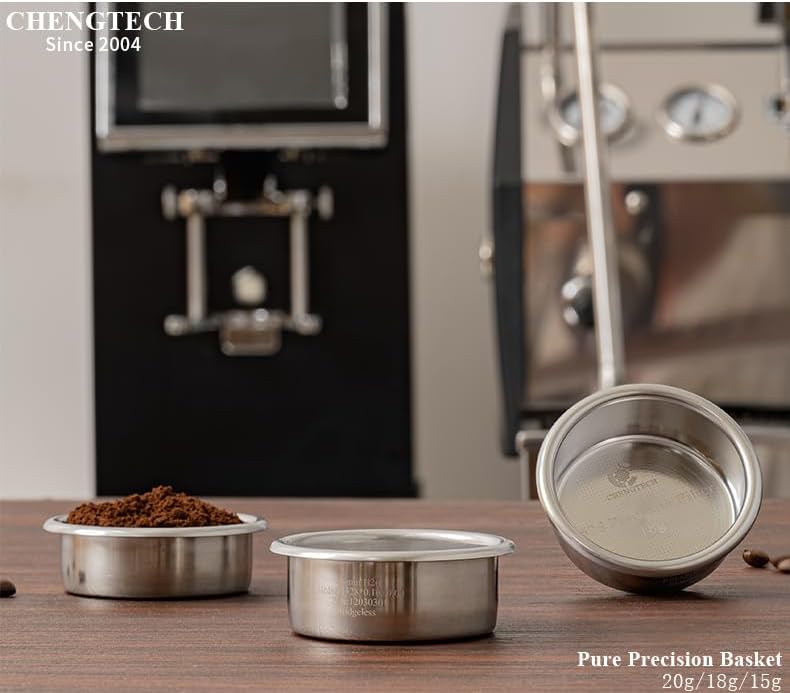 Chengtech Espresso Accessories, 18g Pure Precision Espresso Basket – 1528 Micro-Screen Holes, 0.16mm Full-Perforated Bottom, Ultra-Clean Filtration for Sweet & Balanced Espresso - Image 5